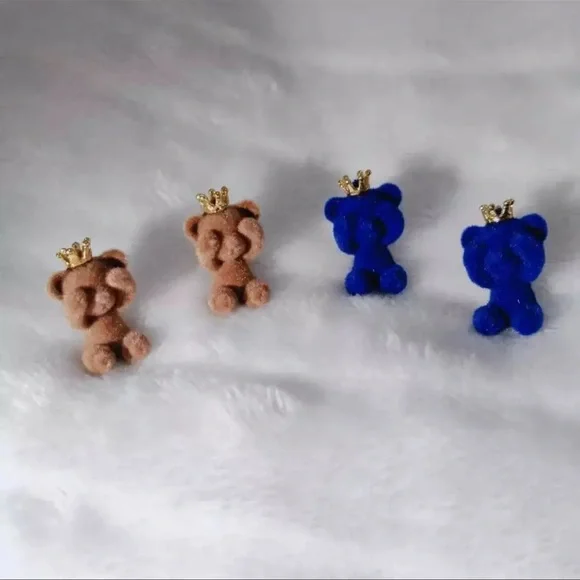 Teddy bear earrings - Picture 2 of 2